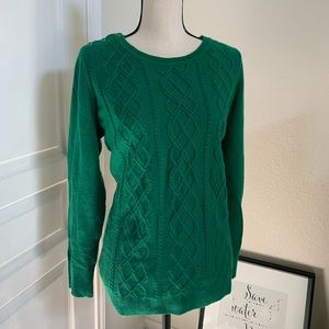 Cozy green Talbots sweater